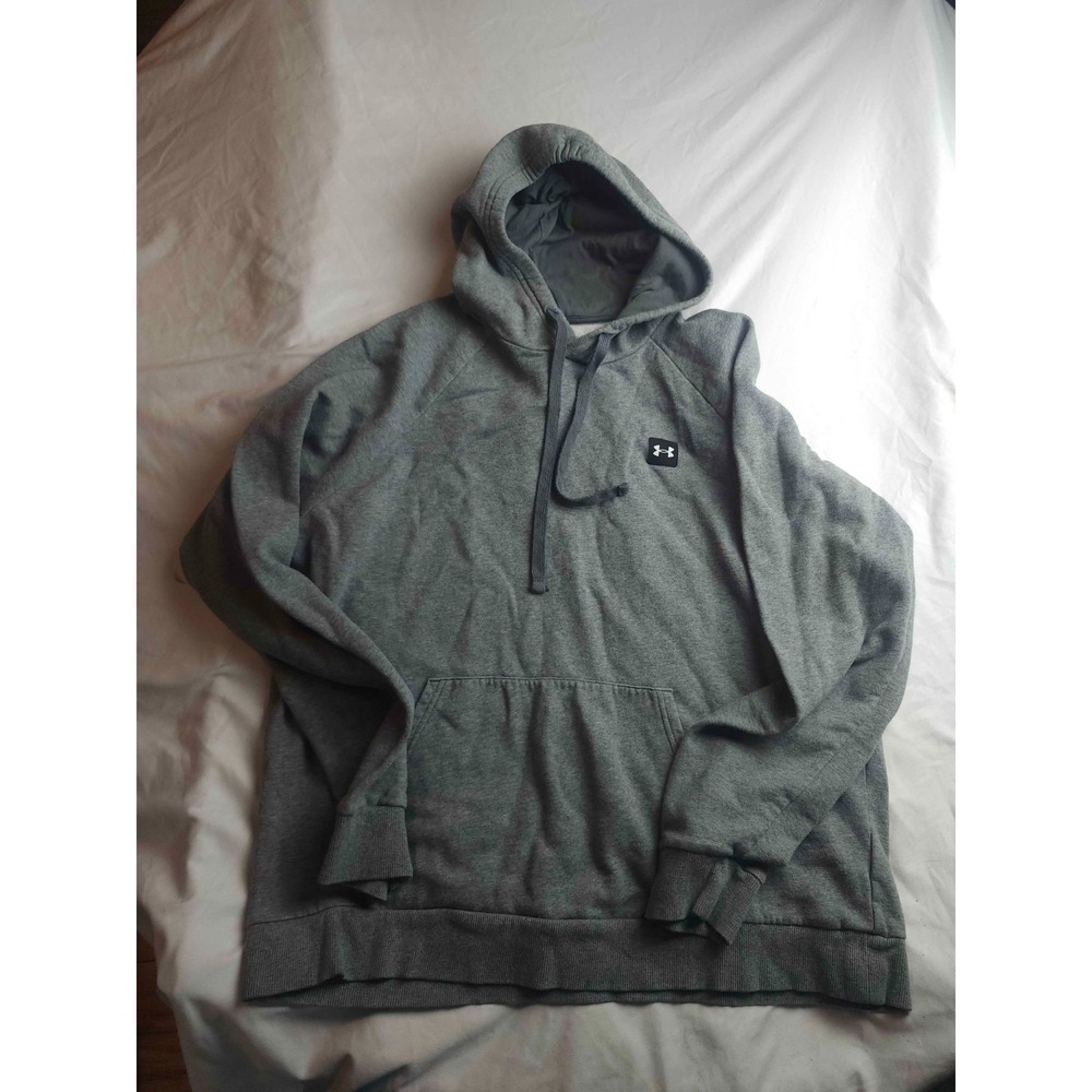 Under Armour Hoodie Mens XL Gray Fleece Pullover Sweatshirt Gorpcore Outdoor